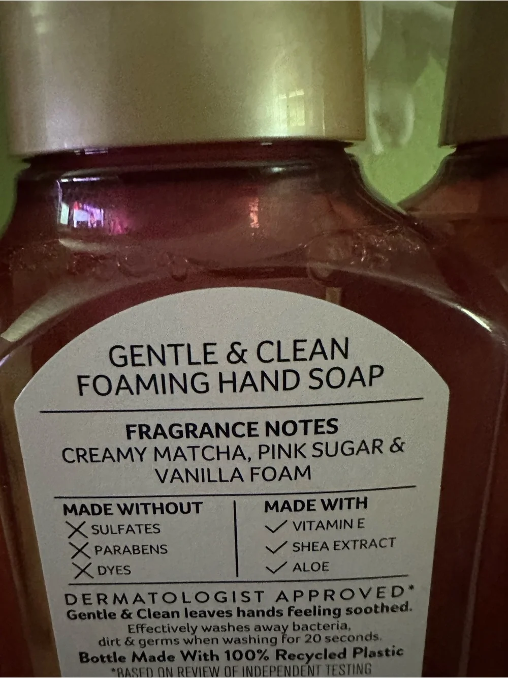 Bath & Body Works Pink Matcha Latte Gentle & Clean Foaming Hand Soap (3) Pc